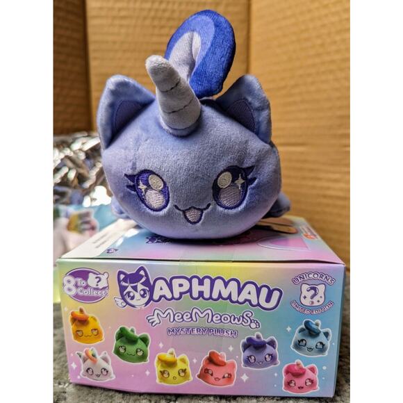Aphmau MeeMeows PURPLE UNICORN CAT 6” Unicorns Limited Edition Mystery Plush - Picture 1 of 9